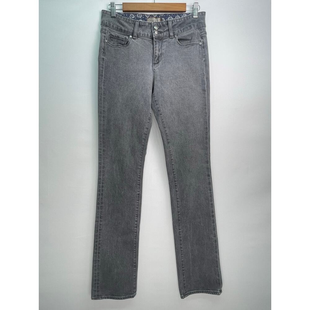 Vintage PAIGE Hidden Hills Gray High Rise Bootcut Jeans Size 29 Made in USA - Picture 2 of 11